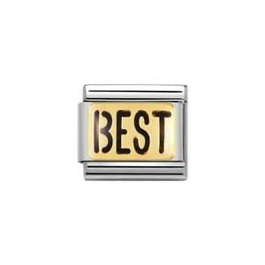 【送料無料】アクセサリー　ネックレス　クラシックベストエナメルゴールドnuovo originale nomination classic best charmdello smalto nero amp; oro 18k