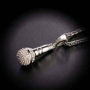 【送料無料】アクセサリー　ネックレス　マイクネックレスクリスタルステンレススチールcollana con ciondolo microfonoacciaio inox con cristallo dettaglio 21,754円