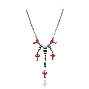 【送料無料】アクセサリー　ネックレス　ネックレスロブスターlol bijoux collana aragoste pesci nero