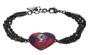 【送料無料】アクセサリー　ネックレス　メタルシルバーブラックカフguess bracciale da donna metallo argentonero ubb41106