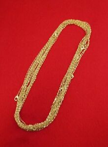【送料無料】アクセサリー　ネックレス　バッチツイストチェーンallingrosso lotto di 15 14kt placcato oro 457cm 1mm twisted pepita catene