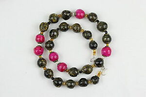 【送料無料】アクセサリー ネックレス naturale argilla perline collana dipinto a mano kazuri tipo perline ncs25