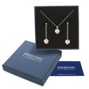 【送料無料】アクセサリー　ネックレス　ネックレスドナロスワロフスキーエレメントparure collana donna oro swarovski element original g4lov cristalli regalo cuore