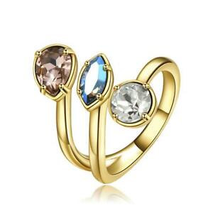 【送料無料】アクセサリー　ネックレス　スワロフスキーサイズリングanello brosway trilogy dorato oro da donna per ragazza misura 10 con swarovski