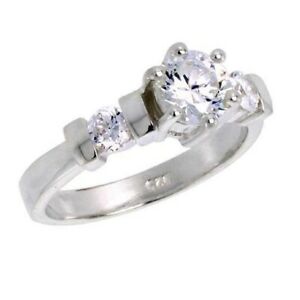 【貨物輸送無料】付属物 頸飾り スターリングシルバーブリリアントカットキュービックジルコンargento sterling 3stone fidanzamento anello wtagliata brillante zircone cubico ジュエリー・アクセサリー-ネックレス・ペンダント