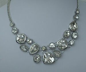 【送料無料】アクセサリー　ネックレス　ネックレスコリアcollanacolliercon cristalli bianchi 40 cm di lunghezza 6 cmnuovo 22,052円