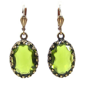 【送料無料】アクセサリー　ネックレス　ペンダントイヤリングビンテージボヘミアガラスカンラントレーラsoho pendenti orecchini vintage bohemia vetro ovale olivine rimorchio trasparente 21,456円