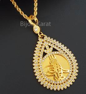 【送料無料】アクセサリー　ネックレス　チェーンゴールドチェーンヘナキナosmanli kolye tugra catena catena doro 22 ayar altin kaplama amplia henna kina amplia