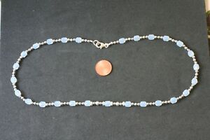 【送料無料】アクセサリー　ネックレス　ガラスチェーンオリーブメートルopalith vetro, per sintesi catena olive 5x6 mm fac l 43 cm m0110m