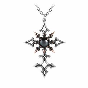 【送料無料】アクセサリー　ネックレス　ゴシックカオススターブロンズペンダントピュータークロスalchemy gothic chaocrucis croce chaos stella amp; freccia di bronzo ciondolo peltro