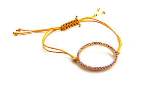 【送料無料】アクセサリー　ネックレス　ゴールドブレスレットピンピンクマットレビーbracciale in orospinottoopaca con zirconi in colore rosa, di catia levy