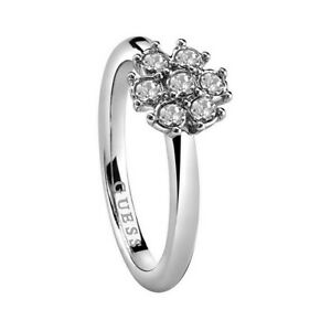 【送料無料】アクセサリー　ネックレス　ステンレススチールシルバークリスタルリングguess da donna anello in acciaio inox cristallo argento ubr28517