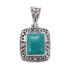 【送料無料】アクセサリー　ネックレス　スターリングシルバーターコイズペンダントdonna argento sterling 925 turchese 44cm ciondolo