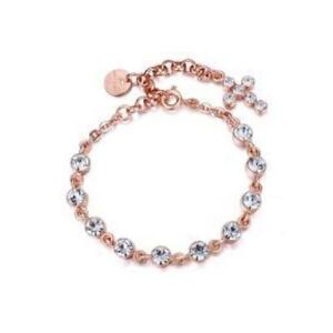 【送料無料】アクセサリー　ネックレス　カフルカバーゴールドクリスタルピンクbracciale luca barra donna bk1394 lega metallica oro rosa cristallo