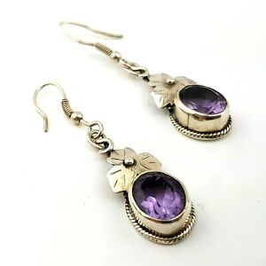 【送料無料】アクセサリー　ネックレス　スターリングシルバーアメジストイヤリングドロップsterling silver amethyst drop dangle earrings 22,350円
