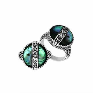 【送料無料】アクセサリー　ネックレス　アワビシェルスターリングシルバーリングargento sterling anello con abalone shell ar6265ab6