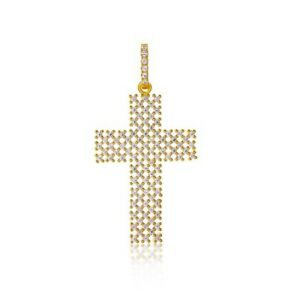 【送料無料】アクセサリー　ネックレス　スターリングシルバーピンクゴールドメッキオープンスクエアクロスdonna argento sterling 925 rosa placcato oro aperto a quadri croce