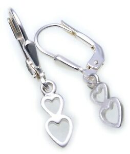 【送料無料】アクセサリー　ネックレス　ハートシルバートレーラーイヤリングorecchini a forma di cuore argento 925 rimorchio pendenti 2 donna
