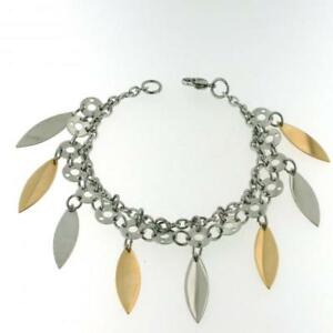 【送料無料】アクセサリー　ネックレス　スティールブレスレットブロンズbellissimo bracciale acciaio donna pendenti bronzo