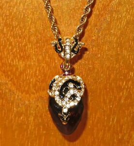 【送料無料】アクセサリー　ネックレス　ペンダントエッグスネークロシアネックレスエナメルciondolo uovo serpente originale russo collana smalto nero swarovsky cristalli