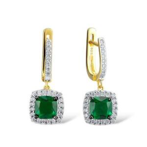 【送料無料】アクセサリー　ネックレス　クリスタルグリーンゴールドメッキスターリングシルバーイヤリングドロップcristallo verde placcato oro vero argento sterling 925 orecchini a goccia s01