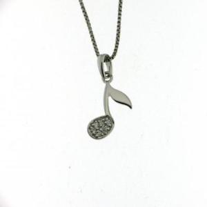 【送料無料】アクセサリー　ネックレス　シルバーネックレスciondolo nota musicale argento 925 collana inclusa