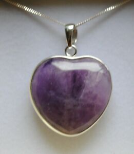 【送料無料】アクセサリー　ネックレス　スターリングシルバーボックスハートペンダントアメジストネックレスgrande argento sterling con ametista collana con ciondolo a forma di cuore in confezione r