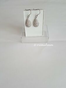 【送料無料】アクセサリー　ネックレス　スターリングシルバーイヤリングクリアドロップアクセサリ925 argento sterling chiaro cz goccia orecchini, matrimonio, compleanno accessorio