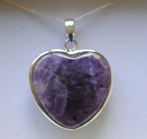 【送料無料】アクセサリー　ネックレス　スターリングシルバーボックスハートペンダントアメジストネックレスgrande argento sterling con ametista collana con ciondolo a forma di cuore in confezione r