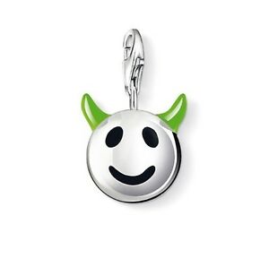 【送料無料】アクセサリー　ネックレス　トーマススターリングシルバーエナメルgenuine thomas sabo argento sterling smalto felicetriste faccia charm 0730 5500