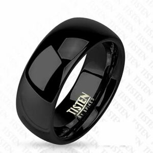 【送料無料】アクセサリー　ネックレス　チタンブラックリングaf titanio wolfram anello nero 68 mm larghezza lucido 47 15 66 21