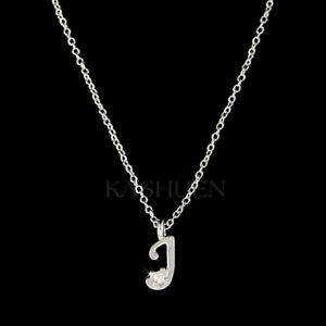 【送料無料】アクセサリー　ネックレス　ペンダントネックレスカスタムチェーンlettera j iniziale dainty zirconi ciondolo collana catena personalizzato