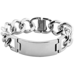 【送料無料】アクセサリー　ネックレス　カフブレスレットステンレスステンレスシルバーgrande bracciale cinturino acciaio inossidabile argento inox incl incisione 23 20,860円