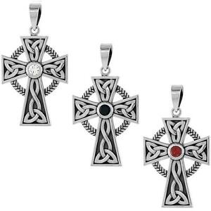 【送料無料】アクセサリー　ネックレス　トリニティーセルティッククロスペンダントargento sterling triquetras trinit celtico alto croce ciondolo con singolo