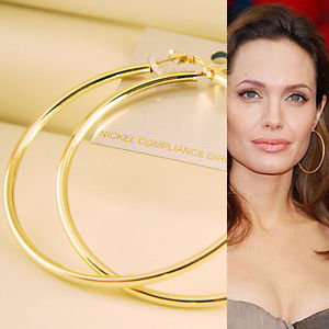 【送料無料】アクセサリー ネックレス ハリウッドイヤリング60mm hollywood celebrit placcato oro grande ~cerchio~ rotondo cerchio orecchini