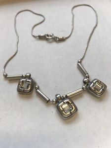 【送料無料】アクセサリー　ネックレス　シルバーネックレスオリジナルretro argento insolito collana tutto originale