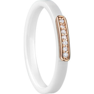 【送料無料】アクセサリー　ネックレス　×セラミックホワイトnuova inserzionebering anello interno 573537x1 ceramica zirconi bianco