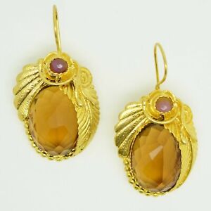 【送料無料】アクセサリー　ネックレス　オスマンイヤリングaylas ottomano abbell semipreziose gemstone orecchini agata quarzo affumicato｜hokushin