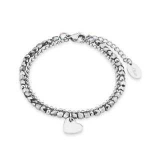 【送料無料】アクセサリー　ネックレス　オリバースチールブレスレットシルバーハートカフsoliver jewel bracciale da donna bracciale acciaio argento cuore 2018344
