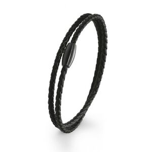 【送料無料】アクセサリー　ネックレス　オリバーブレスレットステンレスブラックsoliver bracciale uomo acciaio inox pelle ip nero 2020895