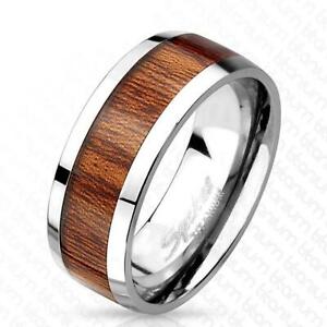 【貨物輸送無料】付属物 頸飾り チタンシルバーリングtitanio anello インチ argento 8 粍 larghezza motivo legno 60 19  66 21 ジュエリー・アクセサリー-男女兼用アクセサリー