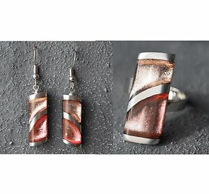 【送料無料】アクセサリー　ネックレス　イヤリングカピスシェルピンクピンクイヤリングセットリング