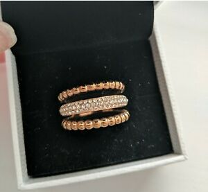 【送料無料】アクセサリー　ネックレス　スワロフスキーリングピンクゴールドanello swarovski oro rosa 52