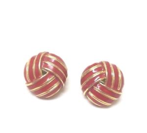 【送料無料】アクセサリー　ネックレス　ビンテージコスチュームジュエリークリップイヤリングオーランエナメルノットvintage bigiotteria firmato dorlan adorabile in smalto knot progettato a clip orecchin