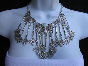 【送料無料】アクセサリー　ネックレス　メタルソリッドシルバーエスニックモロッコネックレスプレートdonna metallo targhe argento massiccio marocchino etnico collana alla moda 21,456円
