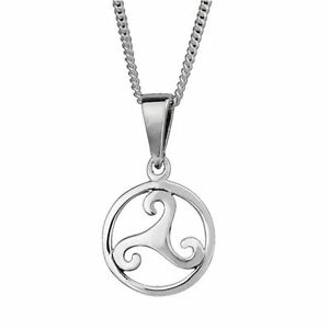 【送料無料】アクセサリー　ネックレス　セルティックペンダントラウンドスターリングシルバーceltico triskele rotondo pendente argento sterling