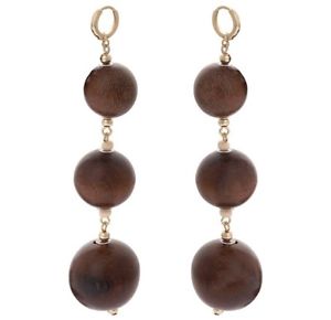 【送料無料】アクセサリー　ネックレス　オリバーウッドボールペンダントイヤリングoliver bonas bonnie in legno sfera dichiarazione orecchini pendenti {1173987}
