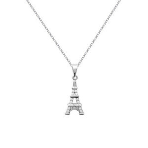 【送料無料】アクセサリー　ネックレス　コリアートゥールエッフェルアルジェントジルコニウムcollier tour eiffel en argent 925 et zirconium longueur au choix 45cm ou 50cm