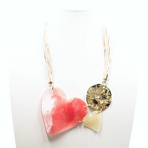 【送料無料】アクセサリー　ネックレス　トスカーナネックレスネックレスコードピンクハートsodini collana girocollo in cordoncino e cuore rosa donna