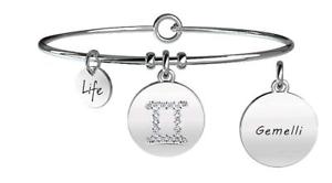 【送料無料】アクセサリー　ネックレス　ブレスレットスチールツインシンボルブリリアントkidult bracciali acciaio symbols gemelli brillante 231581